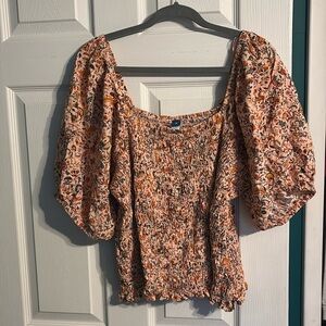 Old navy 3X floral gathered shirt